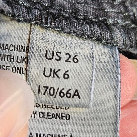 We The Free Grey Corduroy Pants Size 26 Skinny Exposed Button Fly Skater - Picture 5 of 10